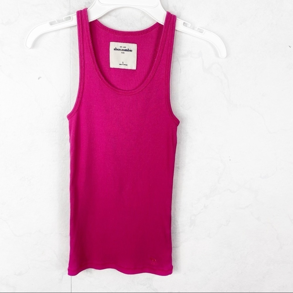 [Abercrombie] Girls Pink Ribbed Tank